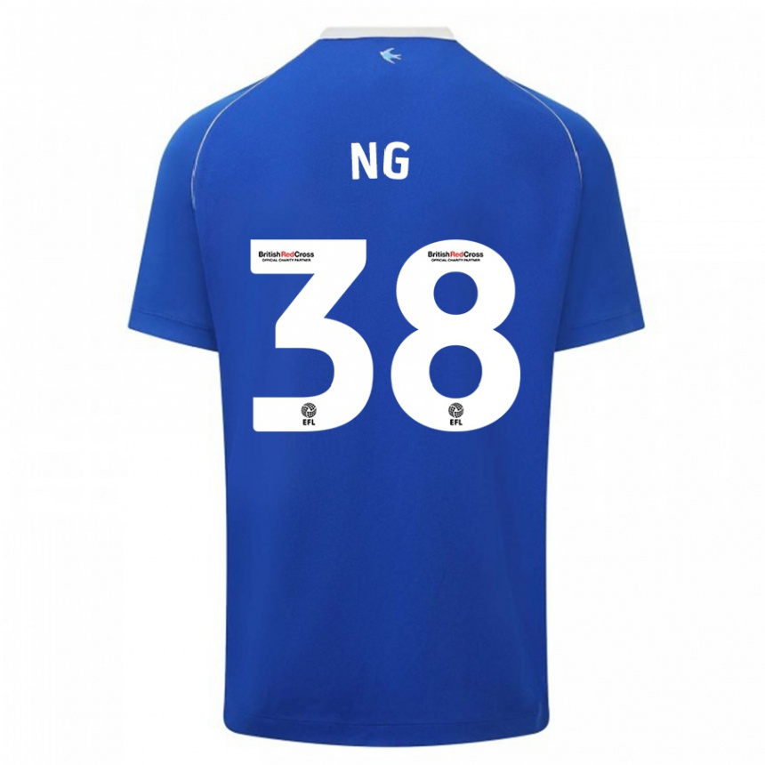 メンズフットボールペリー・ン #38青ホームシャツ2023/24ジャージーユニフォーム
