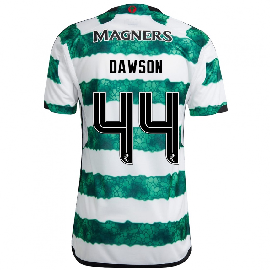 メンズフットボールジョーイ・ドーソン#44緑ホームシャツ2023/24ジャージーユニフォーム