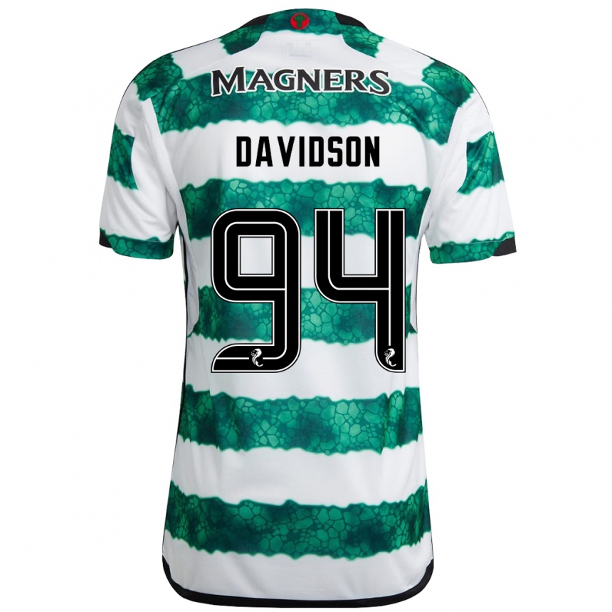 メンズフットボールブルーノ・デイビッドソン#94緑ホームシャツ2023/24ジャージーユニフォーム