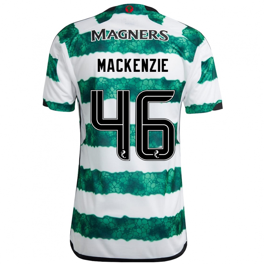 メンズフットボールマグナス・マッケンジー#46緑ホームシャツ2023/24ジャージーユニフォーム