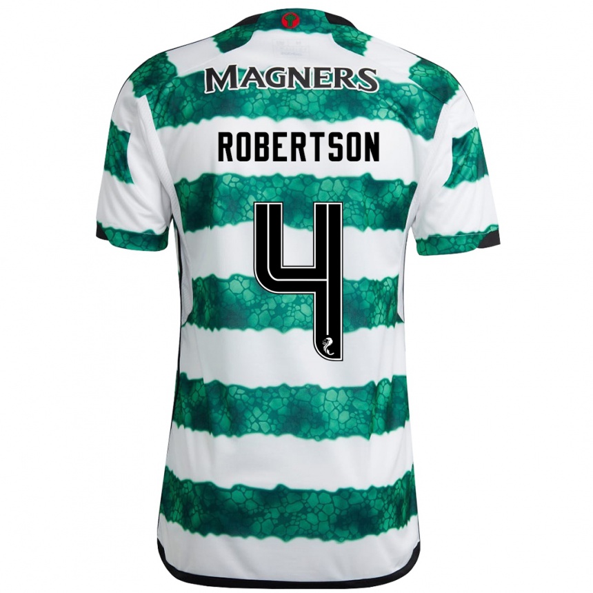 メンズフットボールリサ・ロバートソン#4緑ホームシャツ2023/24ジャージーユニフォーム
