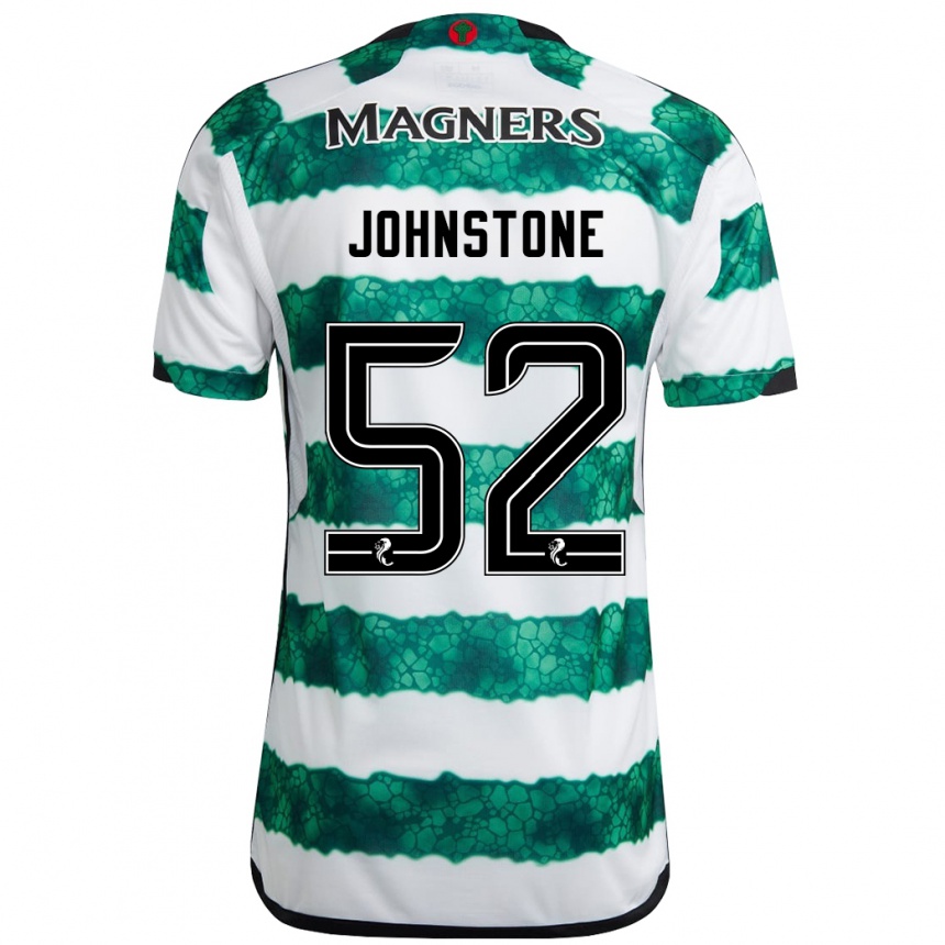 メンズフットボールレイチェル・ジョンストン#52緑ホームシャツ2023/24ジャージーユニフォーム