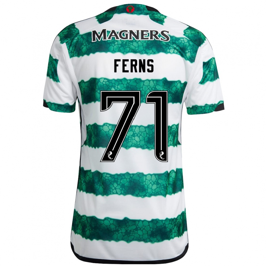 メンズフットボールアビー・ファーンズ#71緑ホームシャツ2023/24ジャージーユニフォーム