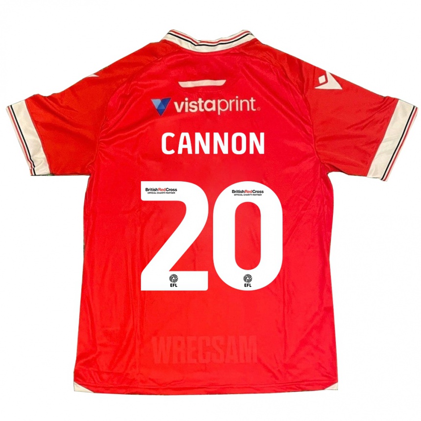 メンズフットボールアンディ・キャノン #20赤ホームシャツ2023/24ジャージーユニフォーム