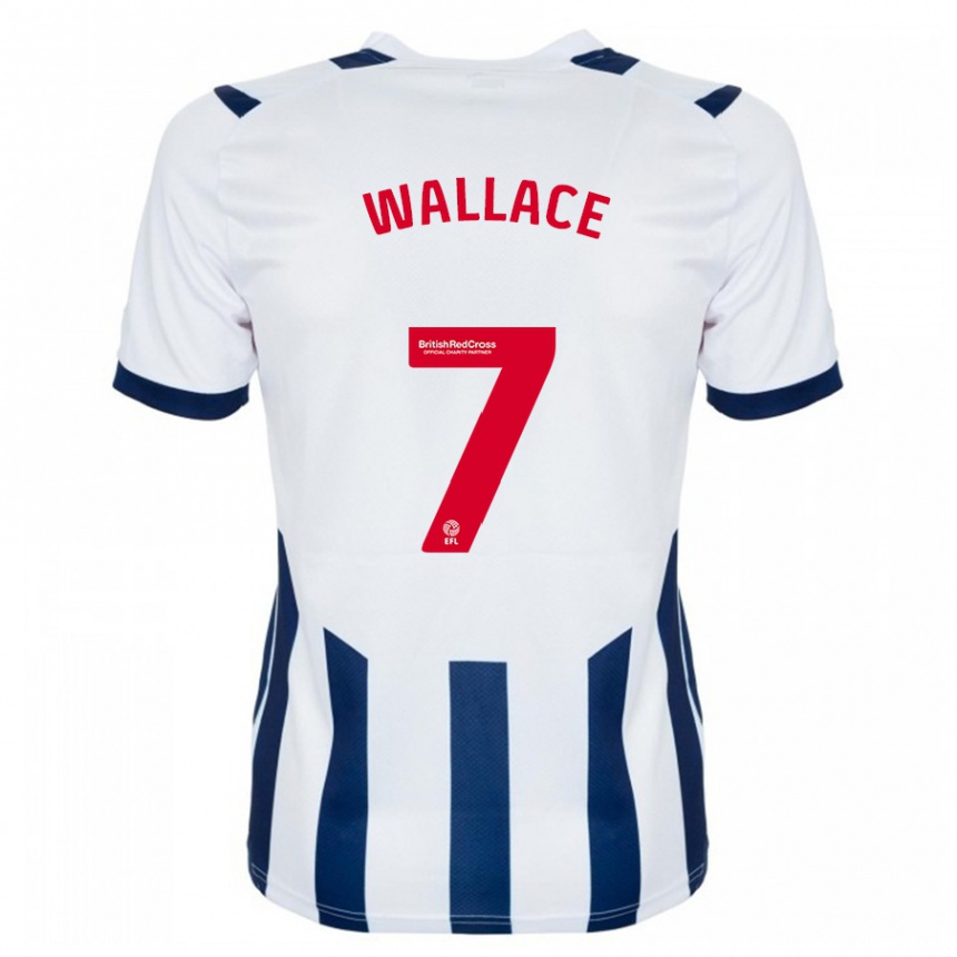 メンズフットボールジェド・ウォレス#7白ホームシャツ2023/24ジャージーユニフォーム