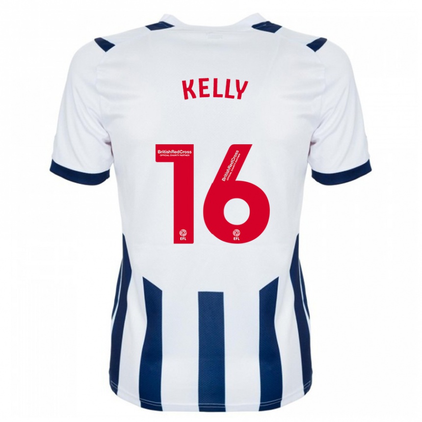 メンズフットボールマーティン・ケリー#16白ホームシャツ2023/24ジャージーユニフォーム