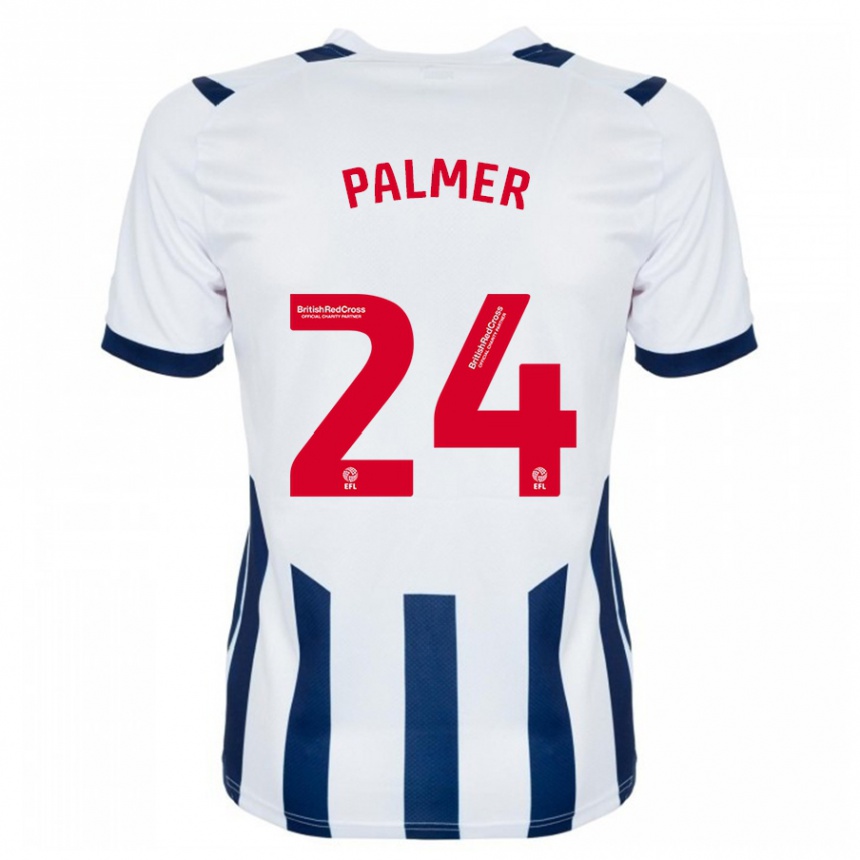 メンズフットボールアレックス・パーマー#24白ホームシャツ2023/24ジャージーユニフォーム