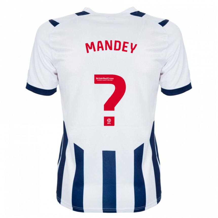メンズフットボールスレイマン・マンディ#0白ホームシャツ2023/24ジャージーユニフォーム