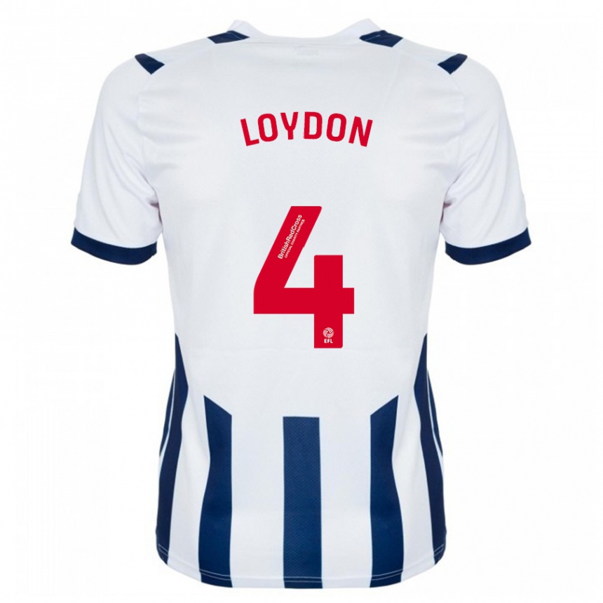 メンズフットボールアビ・ロイドン#4白ホームシャツ2023/24ジャージーユニフォーム