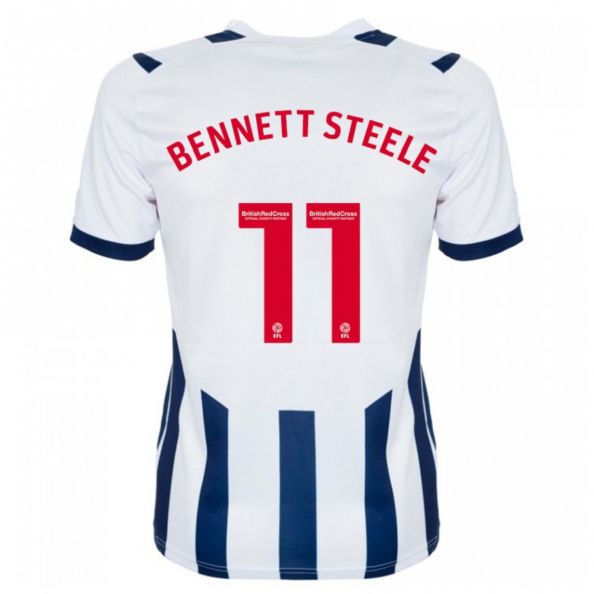 メンズフットボールリジー・ベネット・スティール#11白ホームシャツ2023/24ジャージーユニフォーム