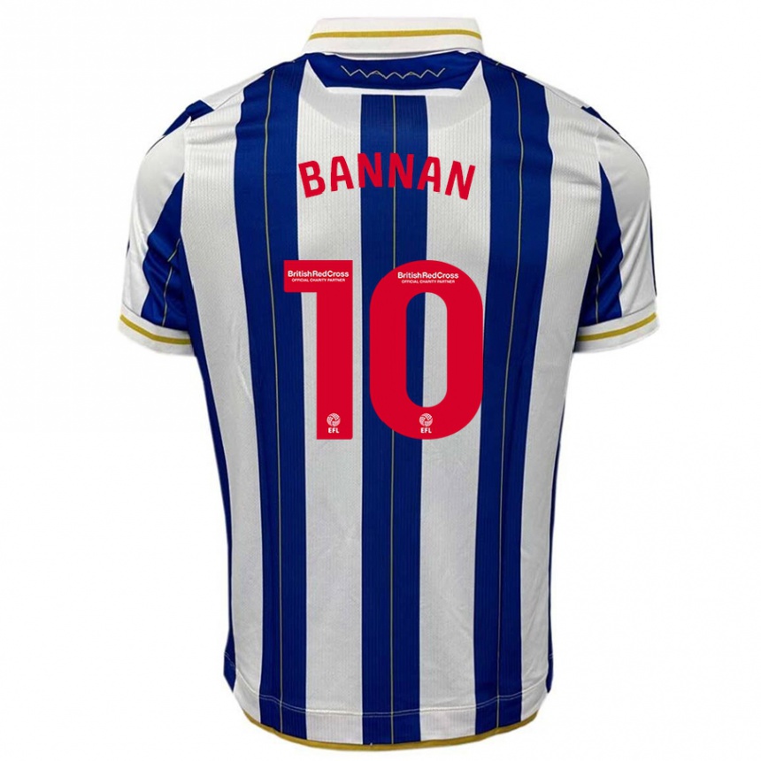 メンズフットボールバリー・バナン#10ブルーホワイトホームシャツ2023/24ジャージーユニフォーム