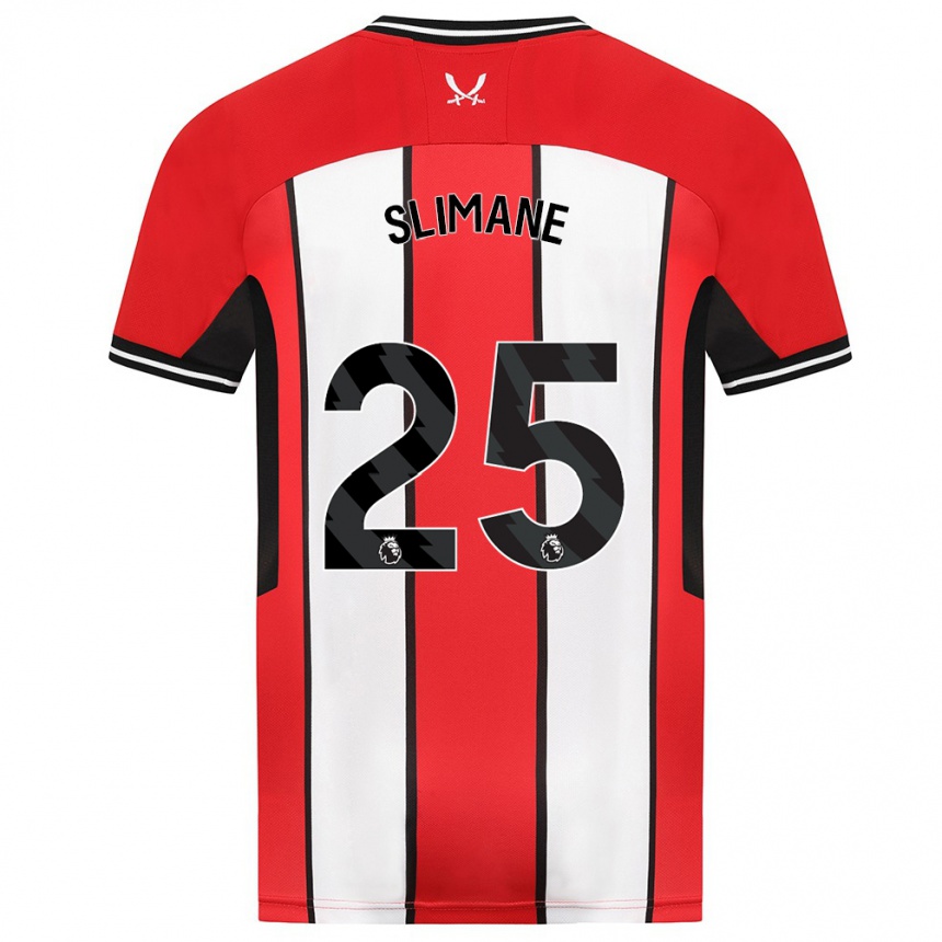 メンズフットボールアニス・ベン・スリマン#25赤ホームシャツ2023/24ジャージーユニフォーム