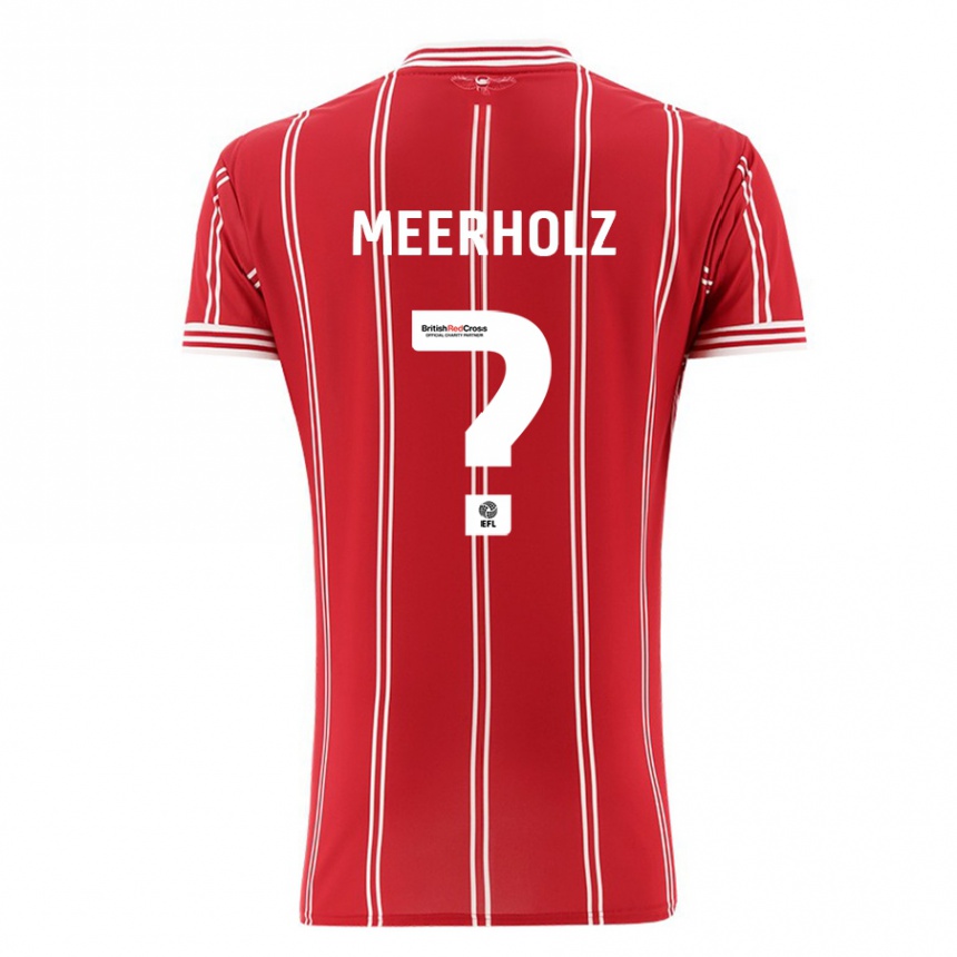 メンズフットボールジェド・メーホルツ#0赤ホームシャツ2023/24ジャージーユニフォーム