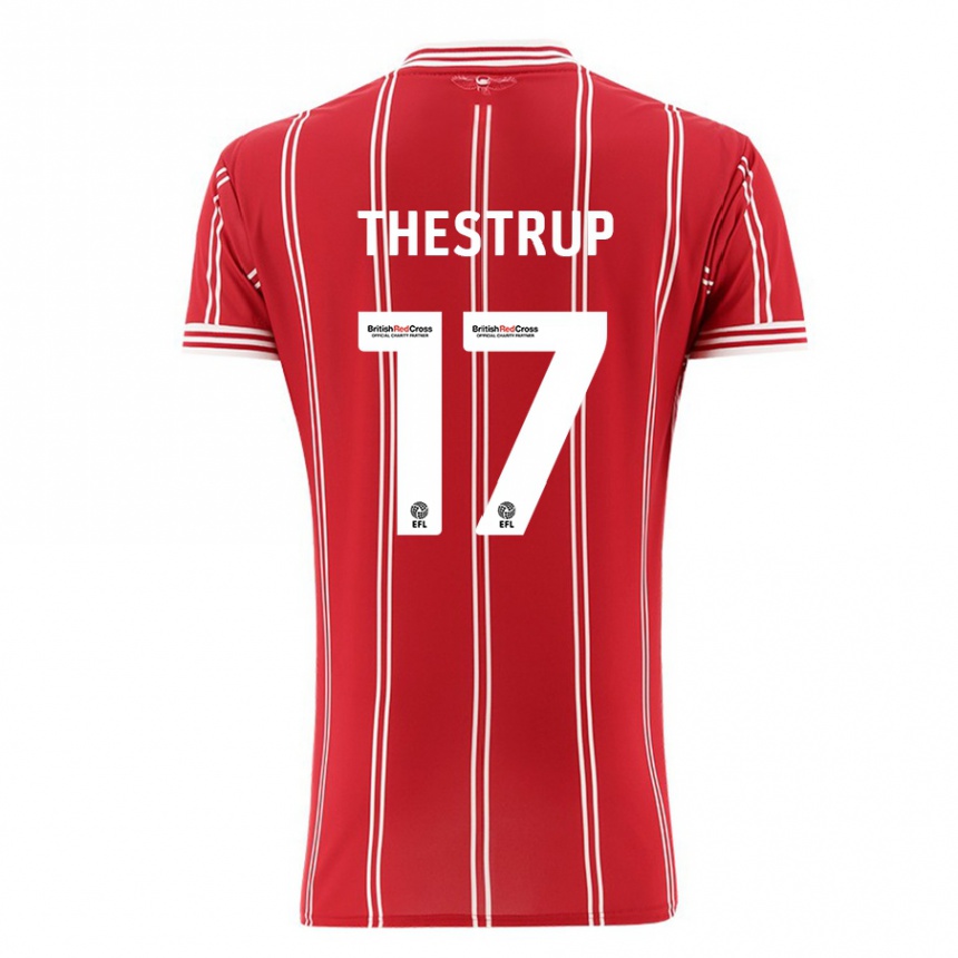 メンズフットボールアマリー・テストラップ#17赤ホームシャツ2023/24ジャージーユニフォーム