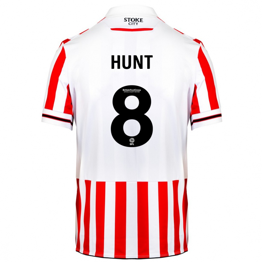メンズフットボールアビー・ハント#8赤白ホームシャツ2023/24ジャージーユニフォーム