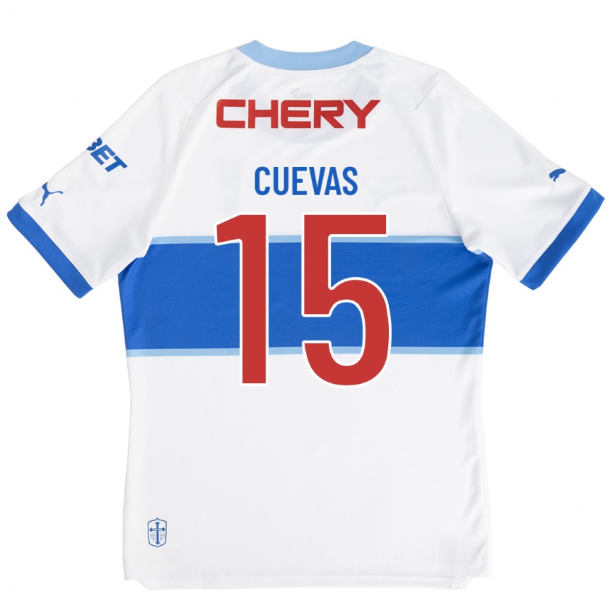 メンズフットボールクリスティアン・クエヴァス#15白ホームシャツ2023/24ジャージーユニフォーム
