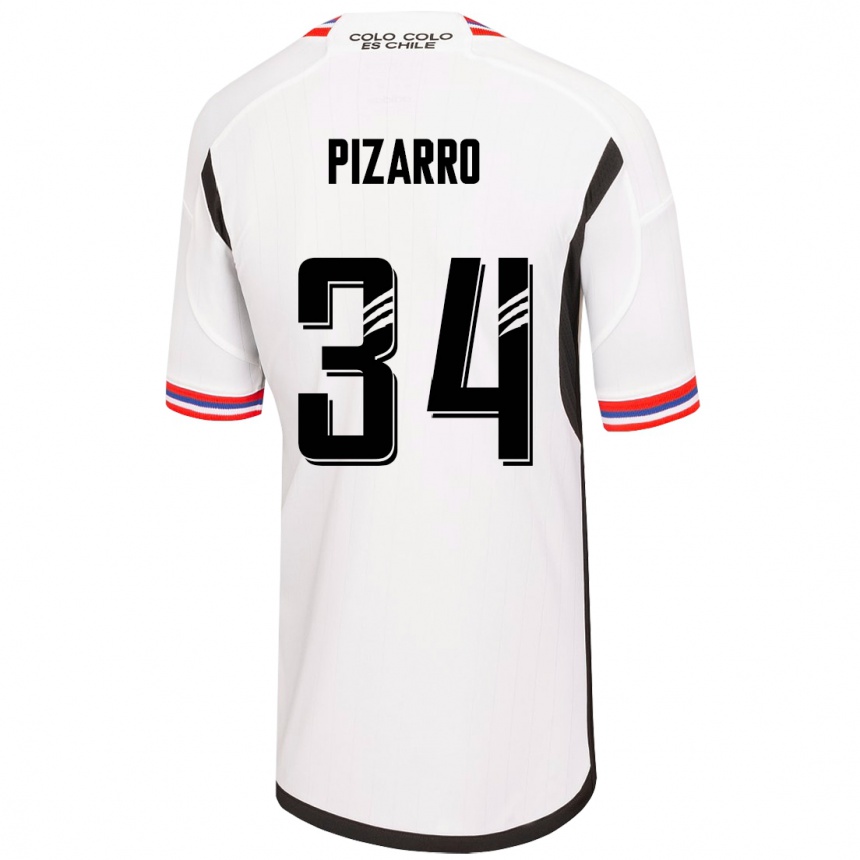 メンズフットボールビセンテ・ピサーロ#34白ホームシャツ2023/24ジャージーユニフォーム