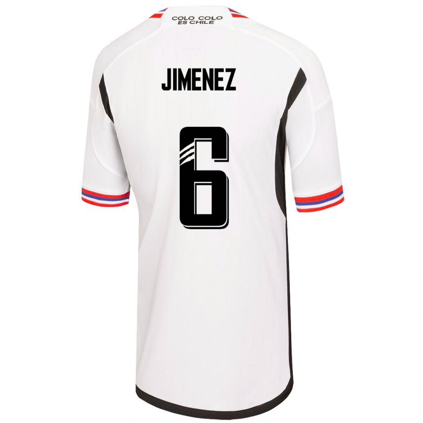 メンズフットボールヤスティン・ヒメネス#6白ホームシャツ2023/24ジャージーユニフォーム