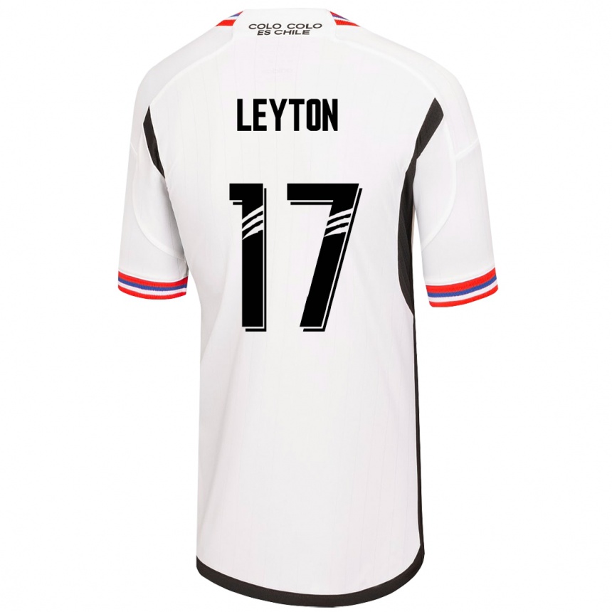 メンズフットボールジェラルディン・レイトン#17白ホームシャツ2023/24ジャージーユニフォーム