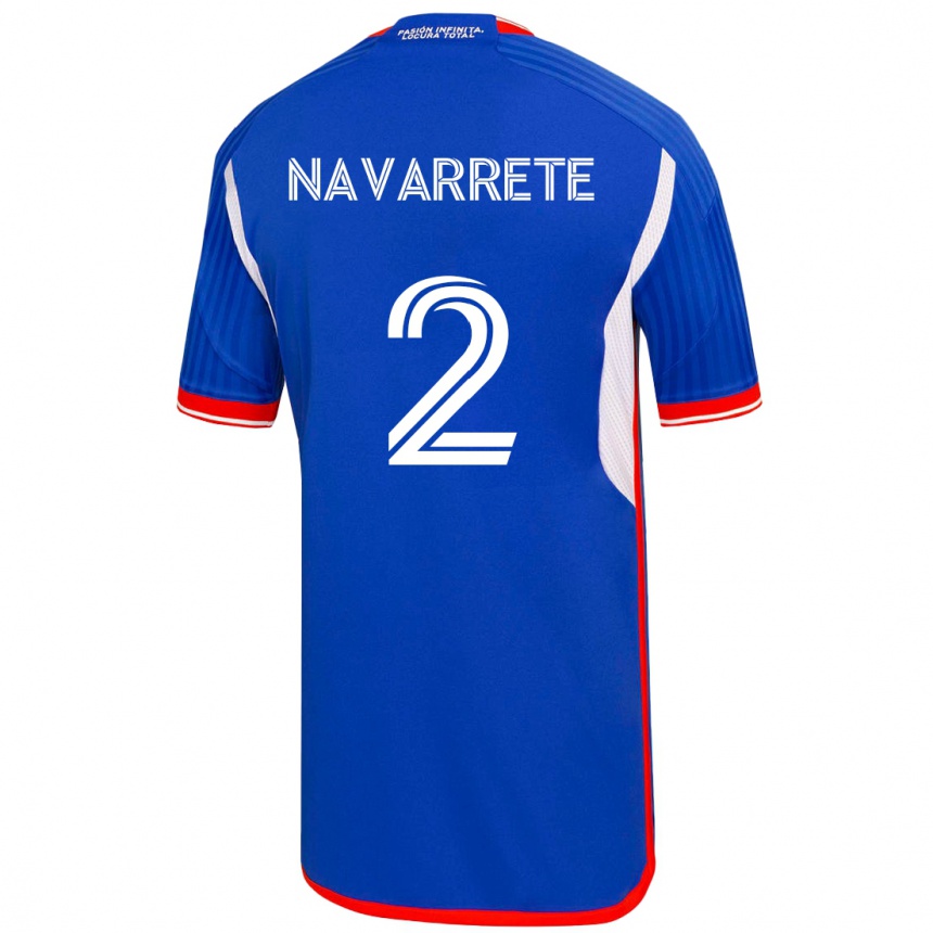 メンズフットボールダニエル・ナバレッテ#2青ホームシャツ2023/24ジャージーユニフォーム