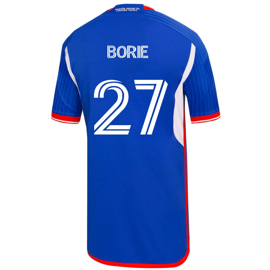 メンズフットボールエミリー・ボリー#27青ホームシャツ2023/24ジャージーユニフォーム
