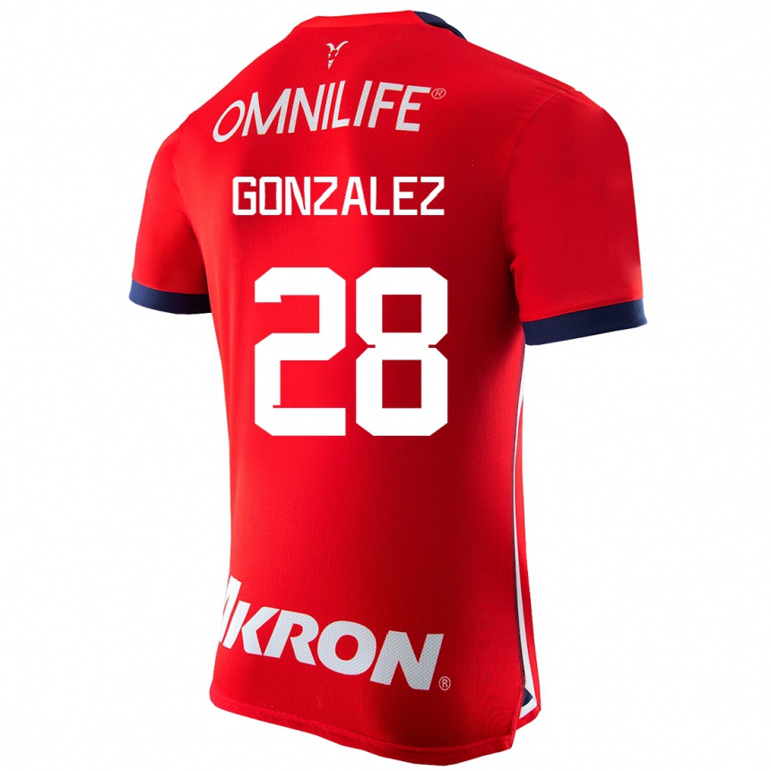 メンズフットボールフェルナンド・ゴンザレス#28赤ホームシャツ2023/24ジャージーユニフォーム