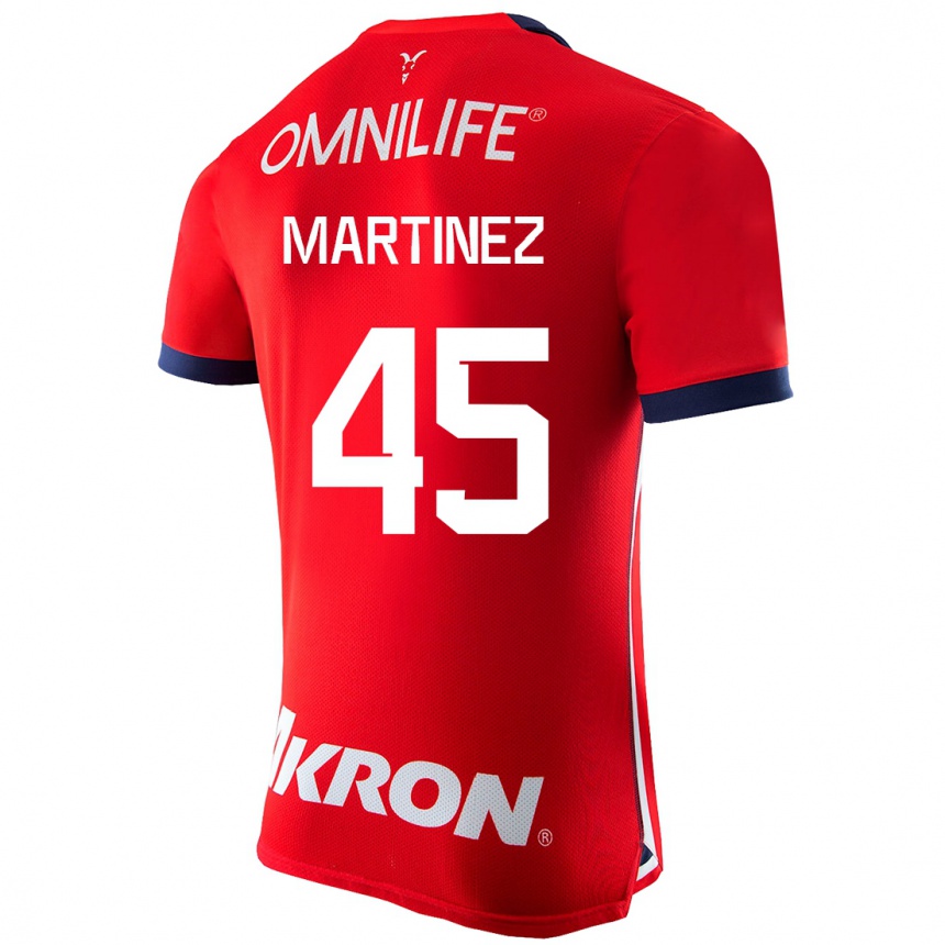 メンズフットボールラウル・マルティネス#45赤ホームシャツ2023/24ジャージーユニフォーム