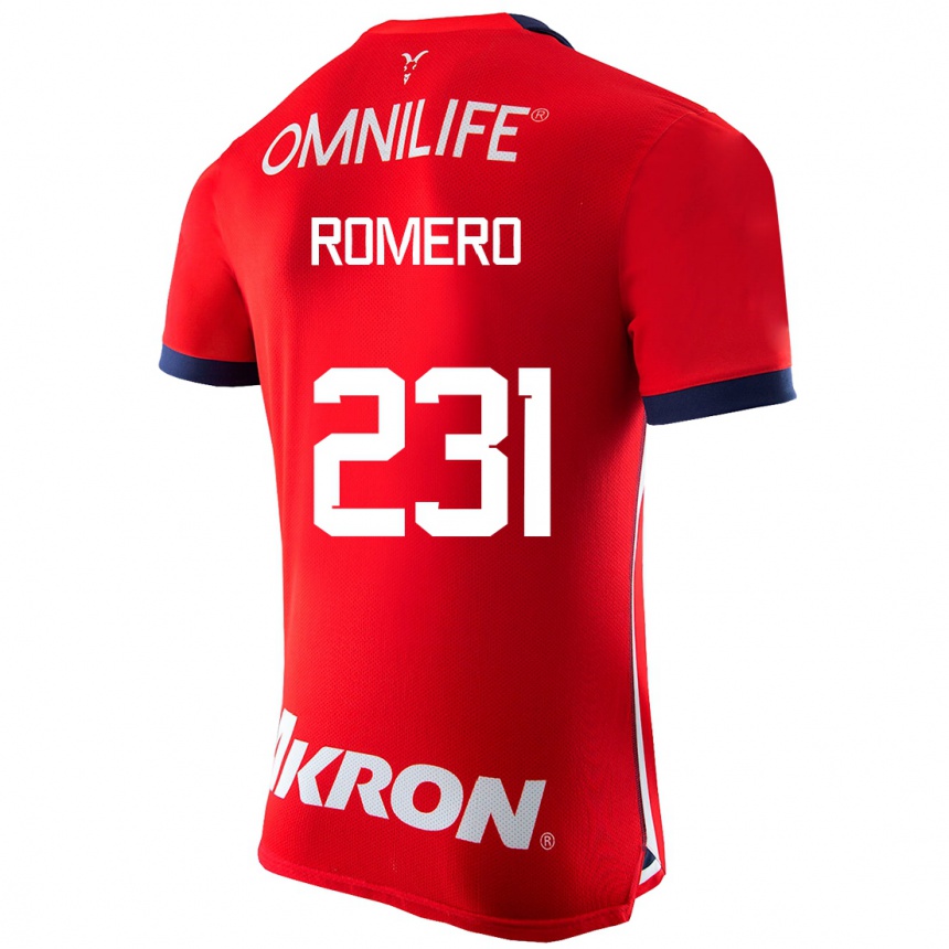 メンズフットボールアンヘル・ロメロ#231赤ホームシャツ2023/24ジャージーユニフォーム