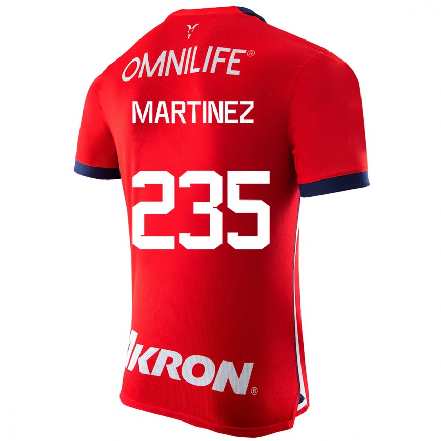 メンズフットボールアイザック・マルティネス#235赤ホームシャツ2023/24ジャージーユニフォーム