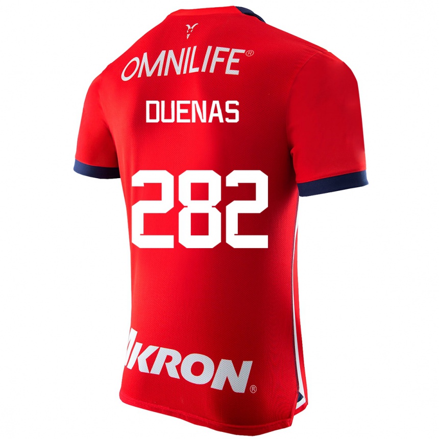 メンズフットボールオマール・ドゥエナス#282赤ホームシャツ2023/24ジャージーユニフォーム