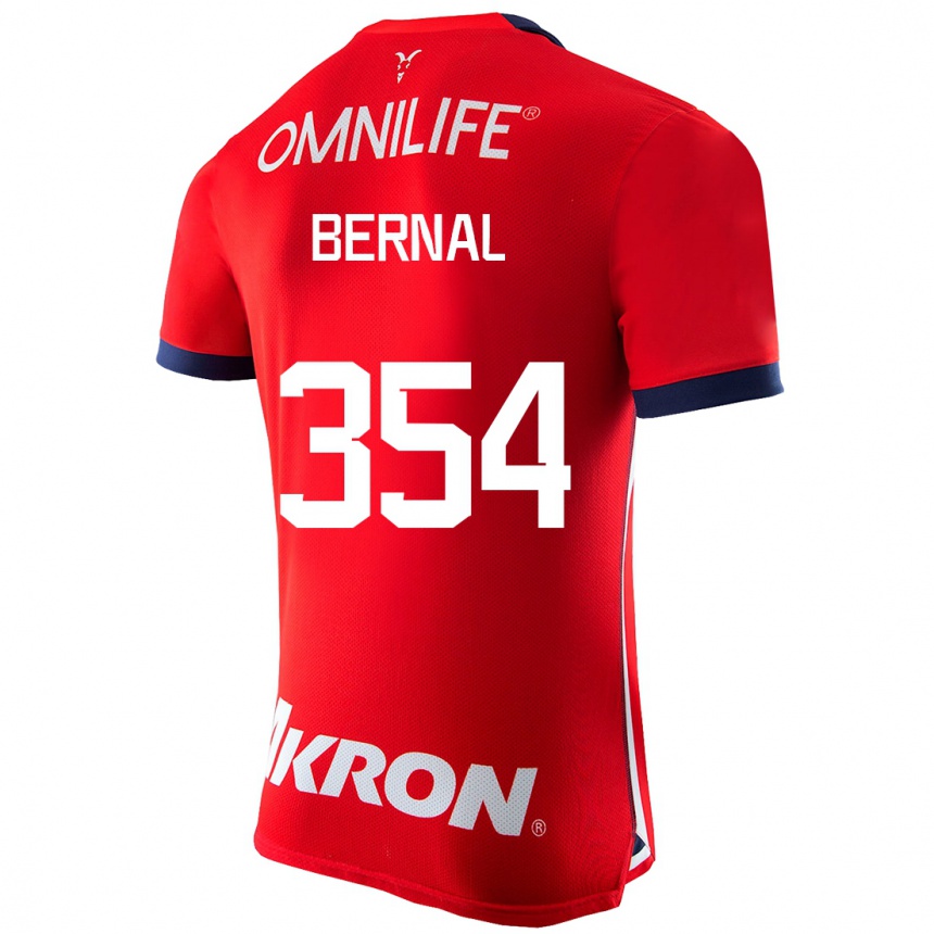 メンズフットボールカルロス・ベルナル#354赤ホームシャツ2023/24ジャージーユニフォーム