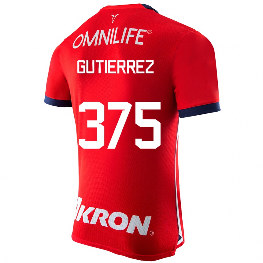 メンズフットボールゲルソン・グティエレス#375赤ホームシャツ2023/24ジャージーユニフォーム