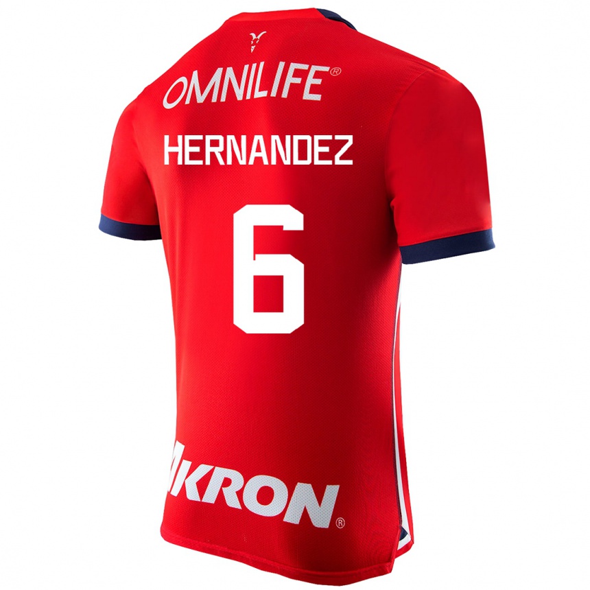 メンズフットボールアナ・カミラ・ヘルナンデス#6赤ホームシャツ2023/24ジャージーユニフォーム
