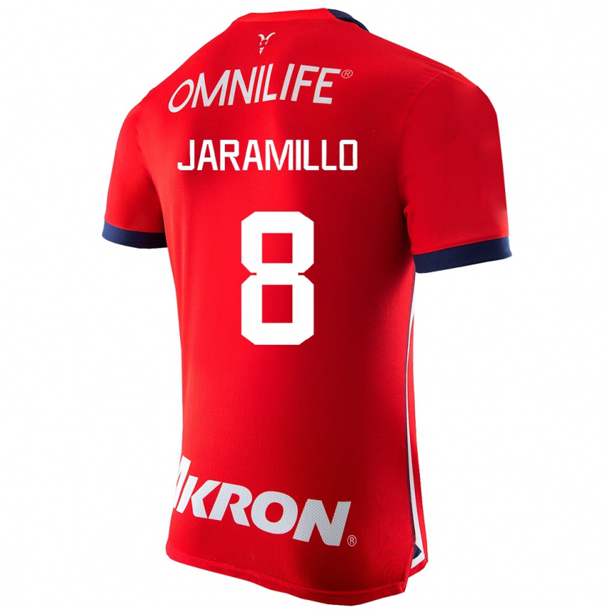 メンズフットボールカロリーナ・ジャラミロ#8赤ホームシャツ2023/24ジャージーユニフォーム