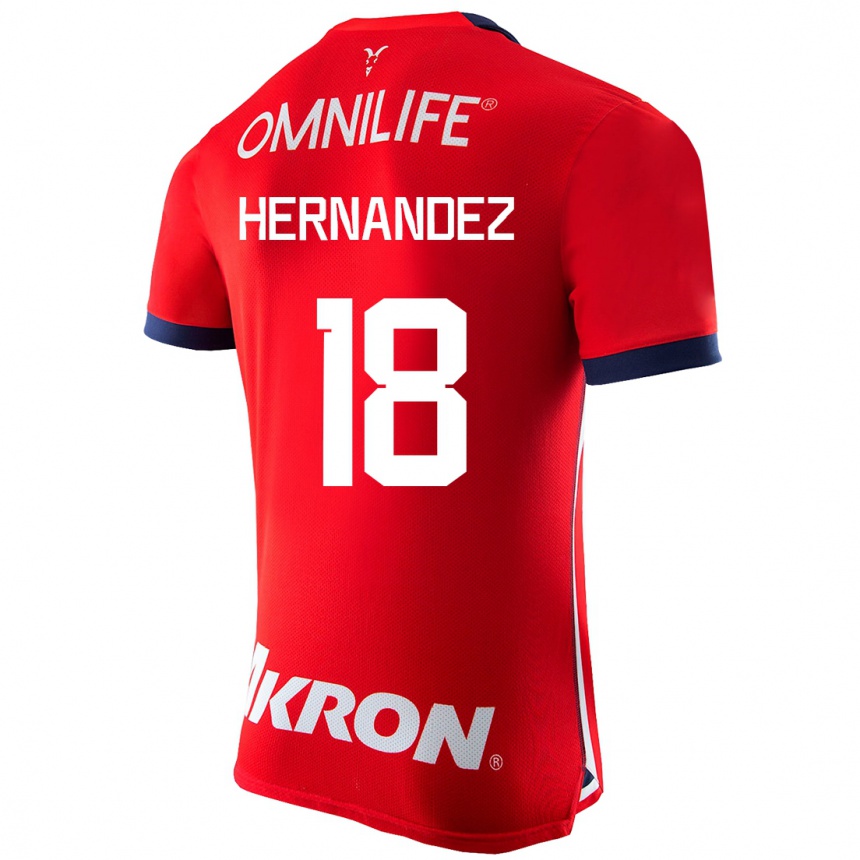 メンズフットボールモンセラート・ヘルナンデス#18赤ホームシャツ2023/24ジャージーユニフォーム