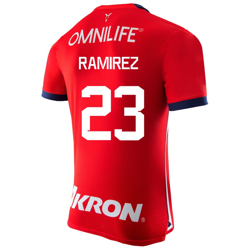 メンズフットボールアレッサンドラ・ラミレス#23赤ホームシャツ2023/24ジャージーユニフォーム