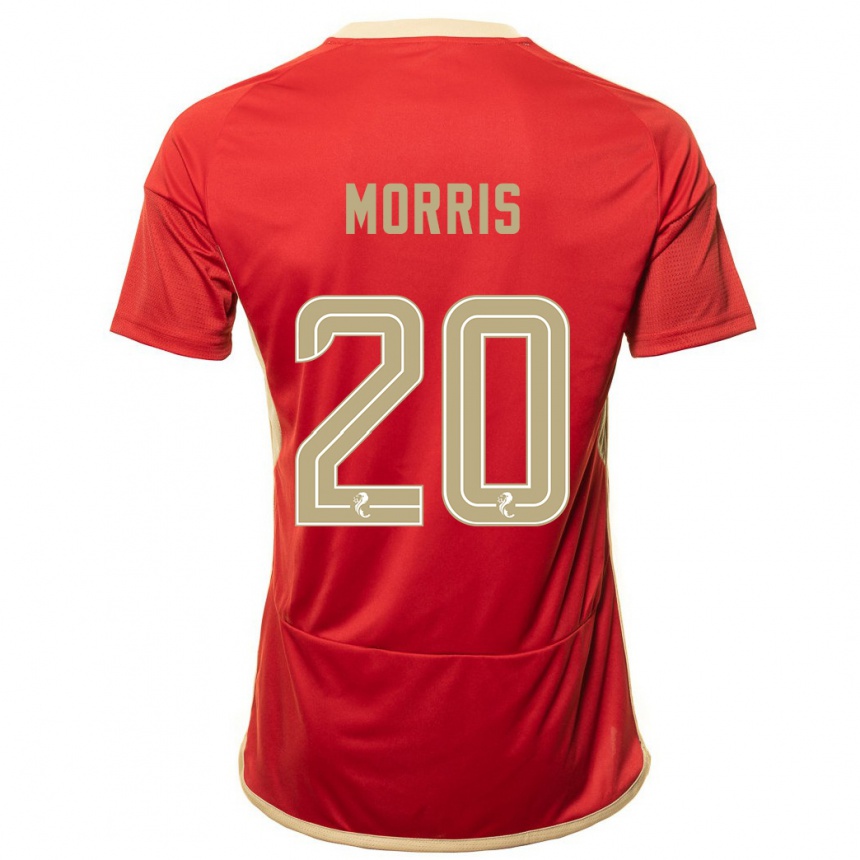 メンズフットボールシェイデン・モリス#20赤ホームシャツ2023/24ジャージーユニフォーム