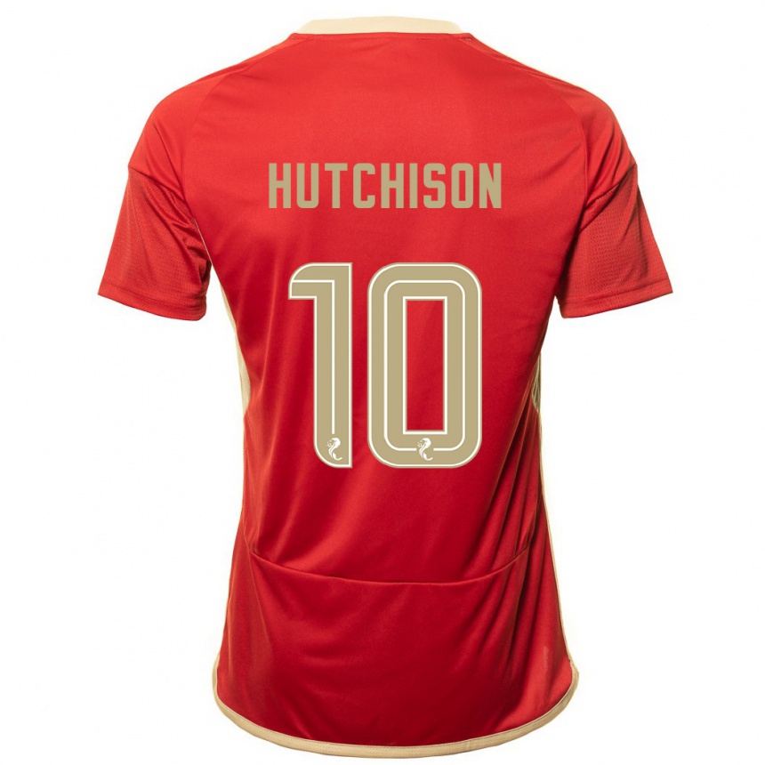 メンズフットボールベイリー・ハッチソン#10赤ホームシャツ2023/24ジャージーユニフォーム