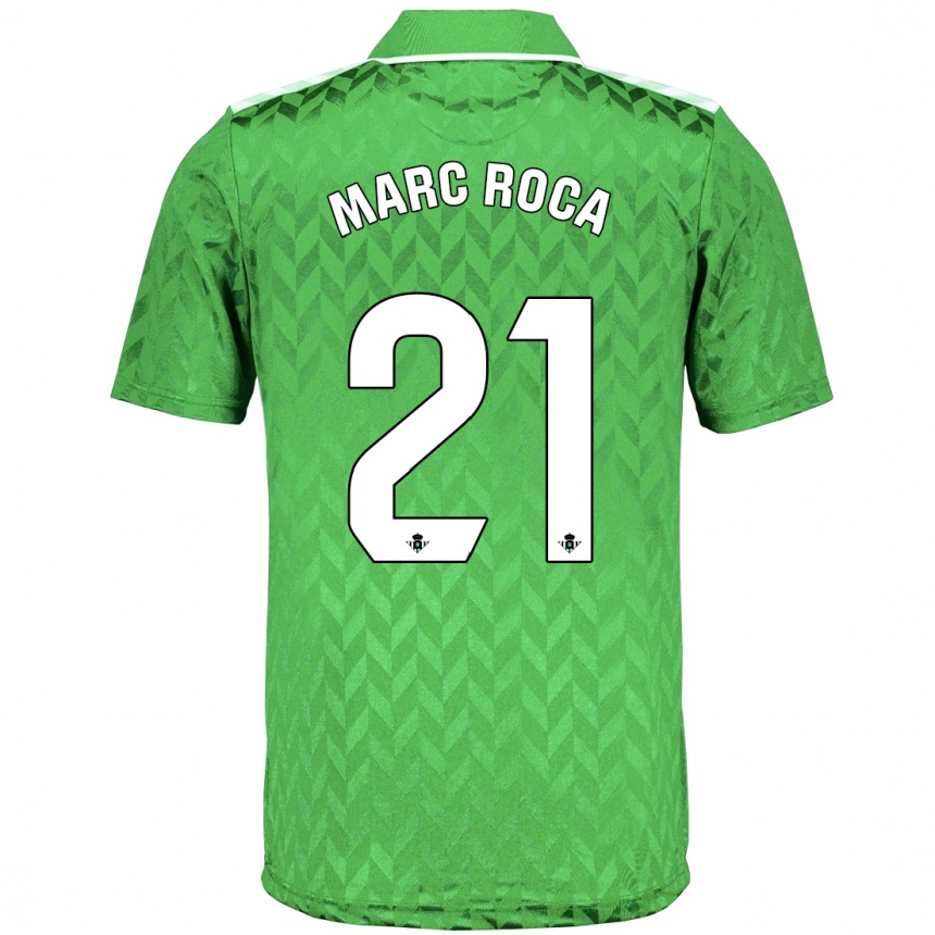 メンズフットボールマルク・ロカ#21緑アウェイシャツ2023/24ジャージーユニフォーム