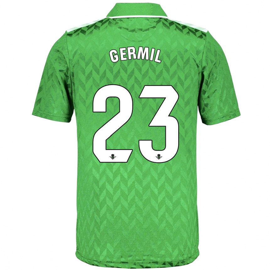 メンズフットボールダリオ・ジェルミル#23緑アウェイシャツ2023/24ジャージーユニフォーム