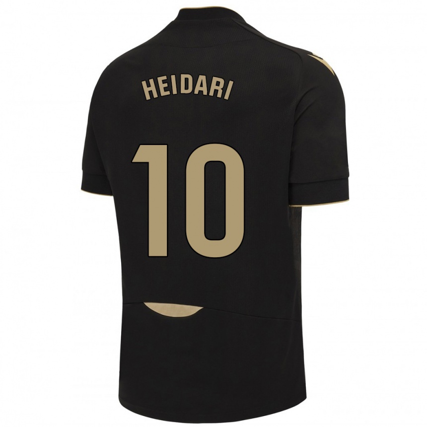 メンズフットボールアルマン・ヘイダリ#10黒アウェイシャツ2023/24ジャージーユニフォーム