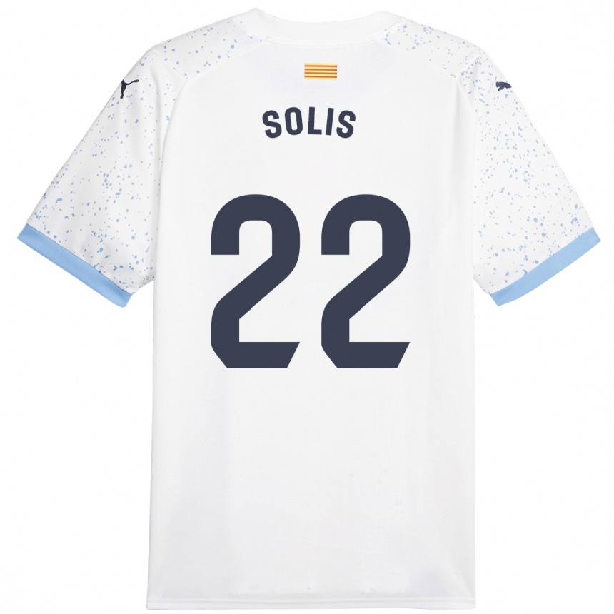メンズフットボールジョン・ソリス#22白アウェイシャツ2023/24ジャージーユニフォーム