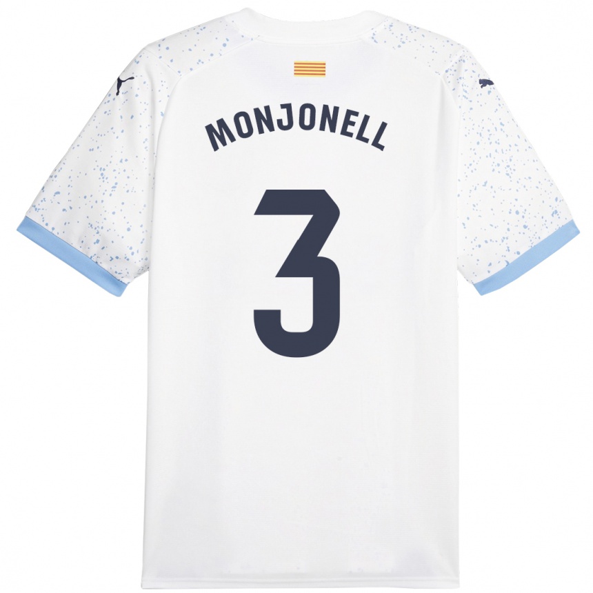 メンズフットボールエリック・モンジョネル#3白アウェイシャツ2023/24ジャージーユニフォーム