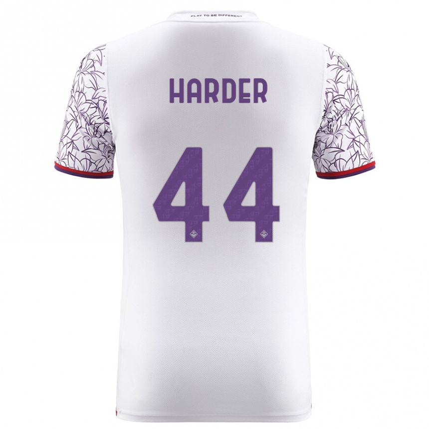 メンズフットボールジョナス・ハーダー#44白アウェイシャツ2023/24ジャージーユニフォーム