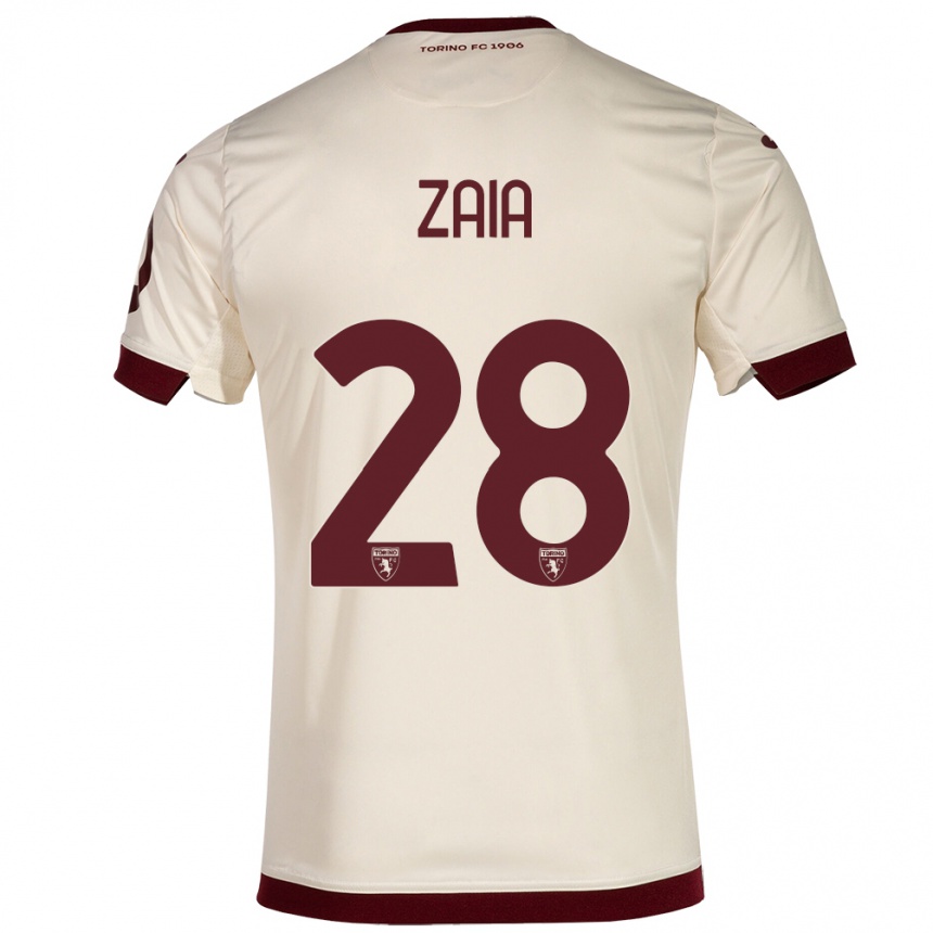 メンズフットボールエドアルド・ザイア#28シャンパンアウェイシャツ2023/24ジャージーユニフォーム