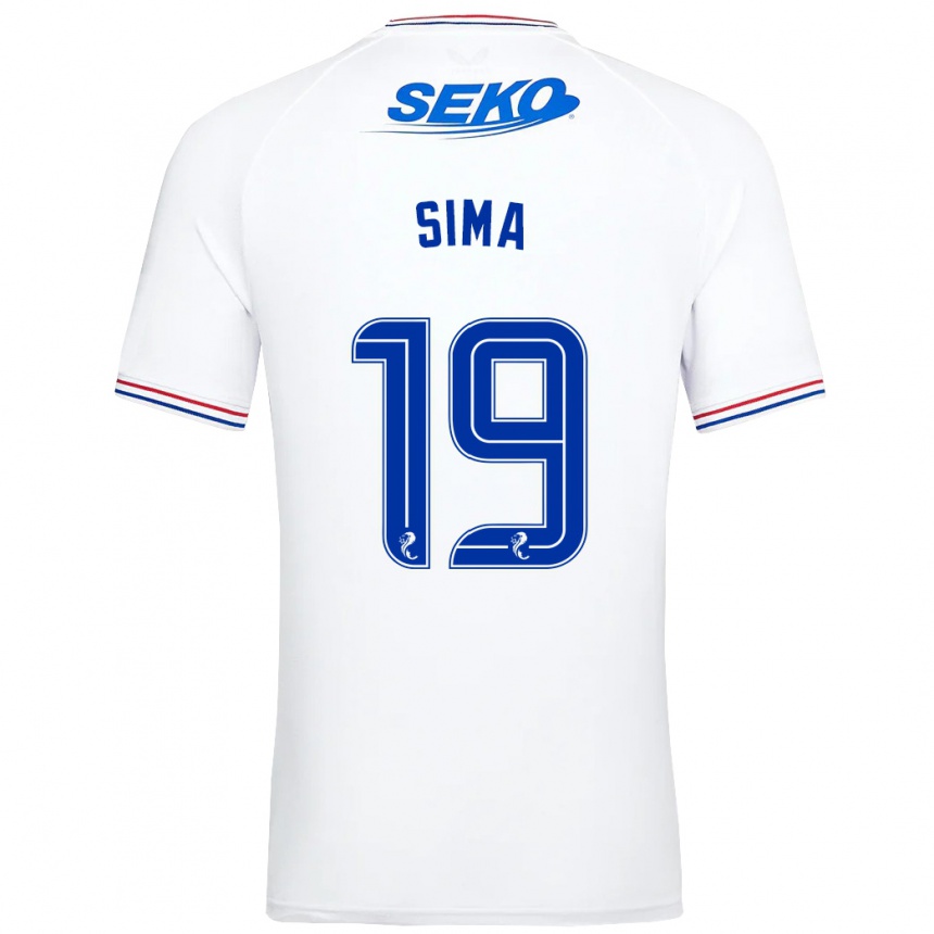メンズフットボールアブダラー・ディポ・シマ#19白アウェイシャツ2023/24ジャージーユニフォーム
