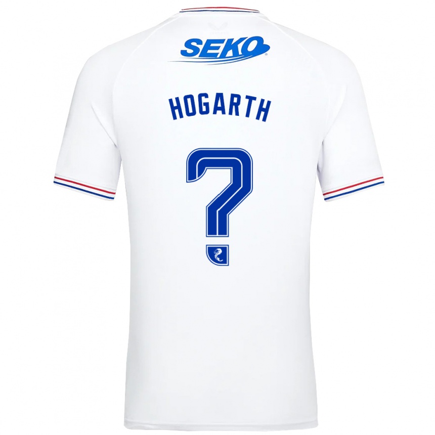 メンズフットボールジェイ・ホガース #0白アウェイシャツ2023/24ジャージーユニフォーム