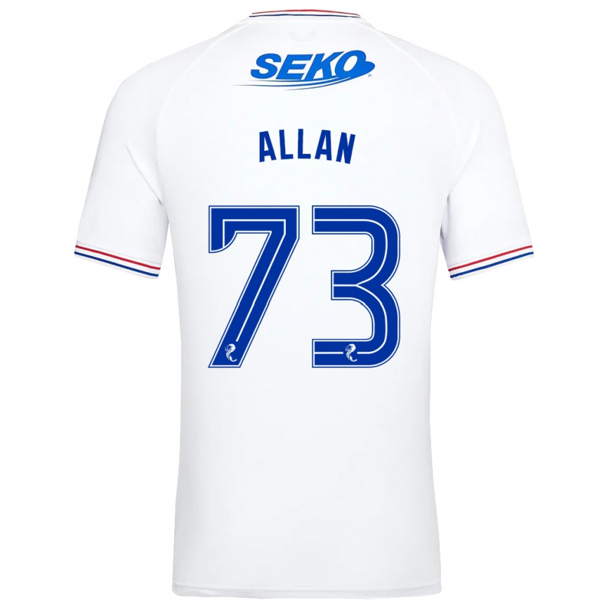 メンズフットボールコナー・アーラン#73白アウェイシャツ2023/24ジャージーユニフォーム