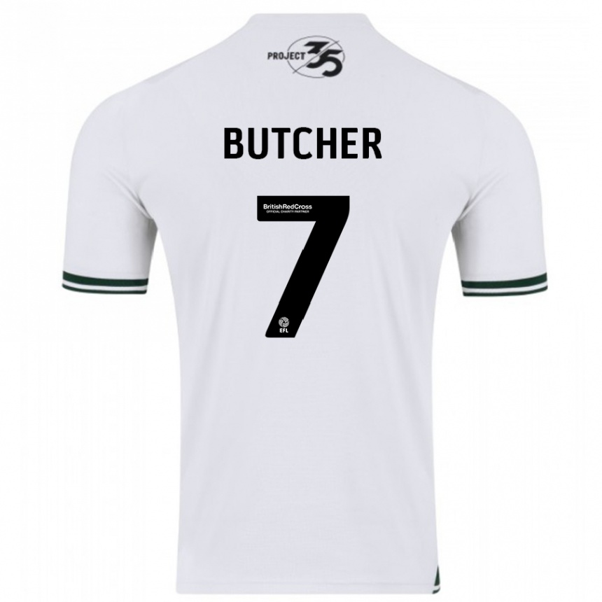メンズフットボールマット・ブッチャー#7白アウェイシャツ2023/24ジャージーユニフォーム