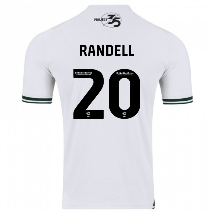 メンズフットボールアダム・ランデル#20白アウェイシャツ2023/24ジャージーユニフォーム
